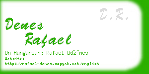 denes rafael business card